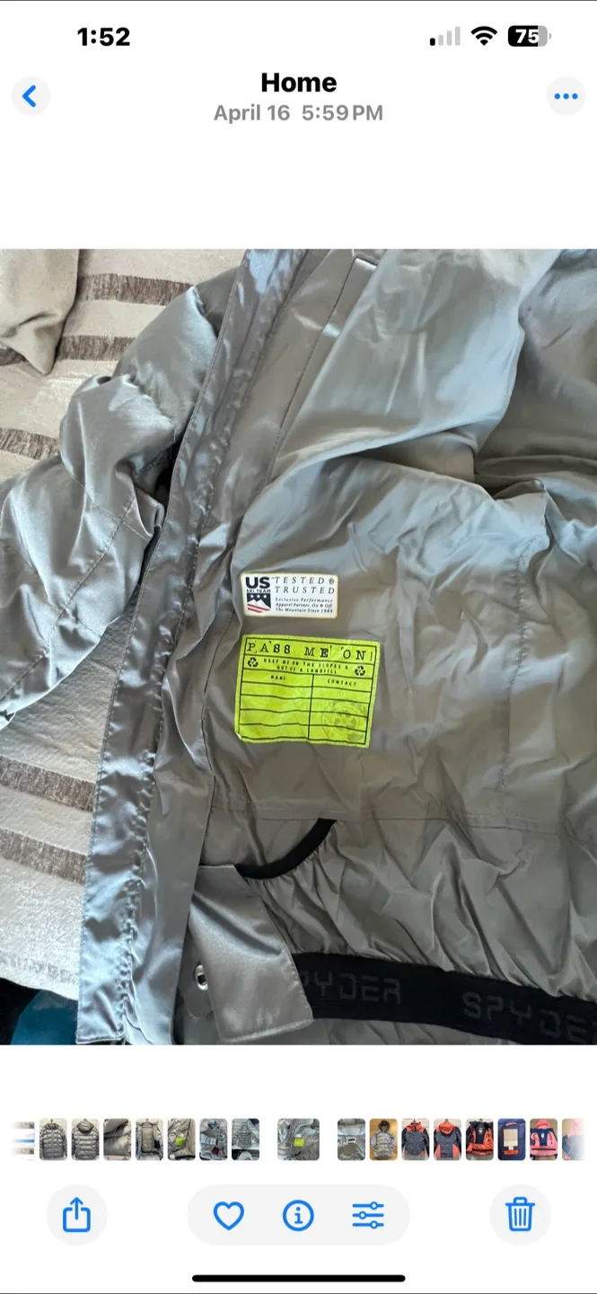 Spyder Girl's Puffer Jacket, Size 16 image indicator(6)