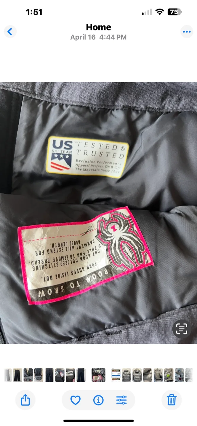 Spyder Girl's Puffer Jacket, Size 16 image indicator(3)