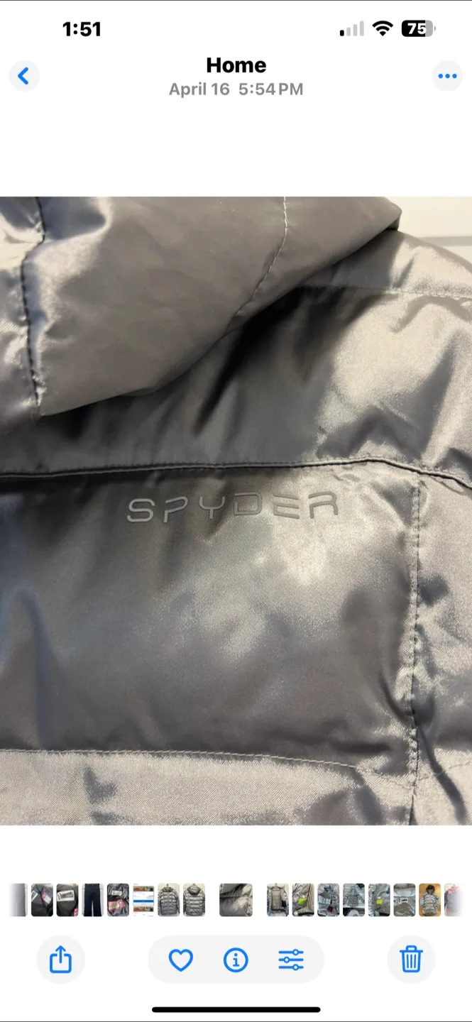 Spyder Girl's Puffer Jacket, Size 16 image indicator(8)