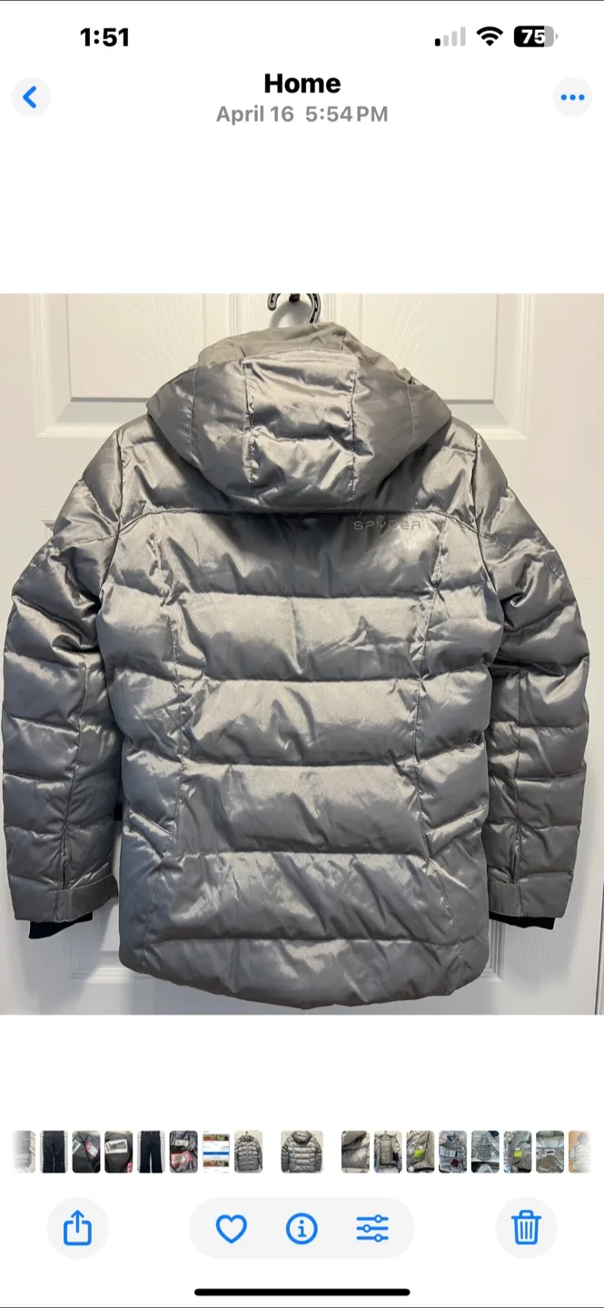 Spyder Girl's Puffer Jacket, Size 16 image indicator(9)