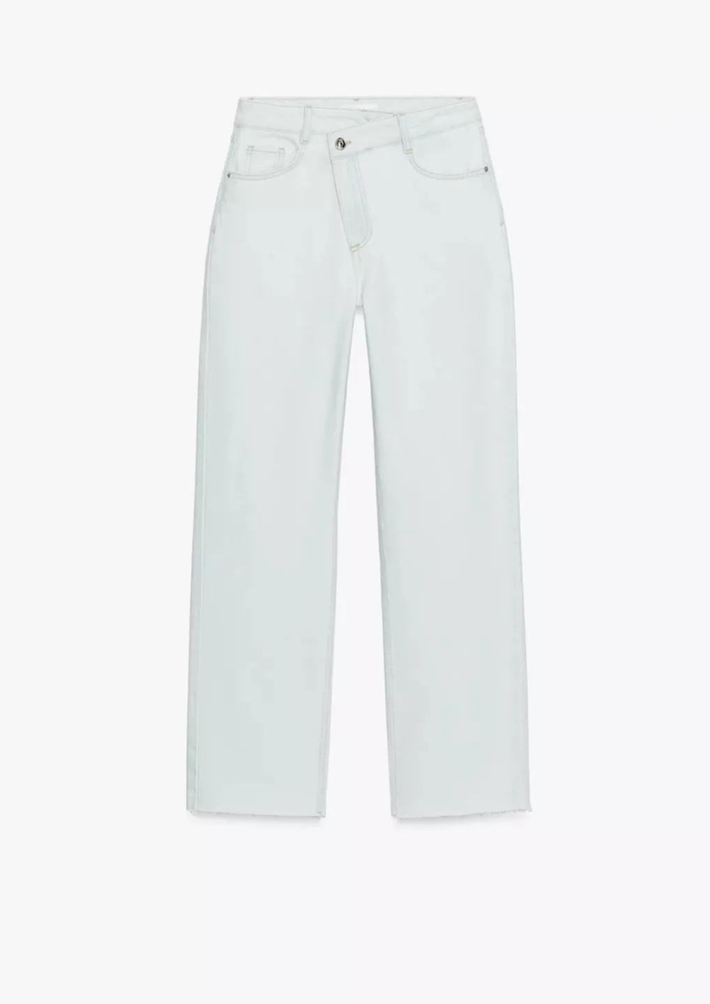 Zara Wide Leg crossover white Jeans image indicator(3)