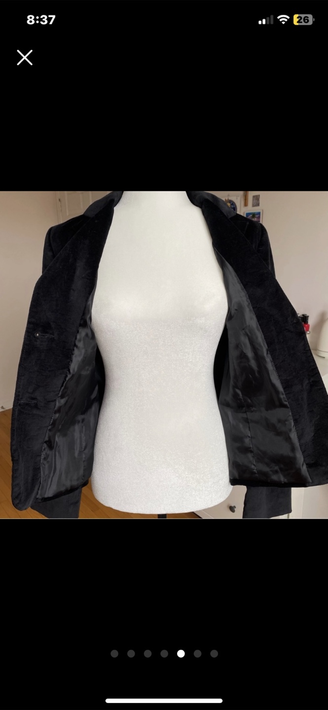 PURE Alfred Sung Black Velvet Blazer - Size S - photo 5