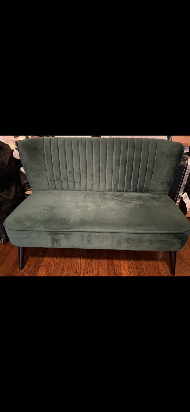 Green Velvet Loveseat