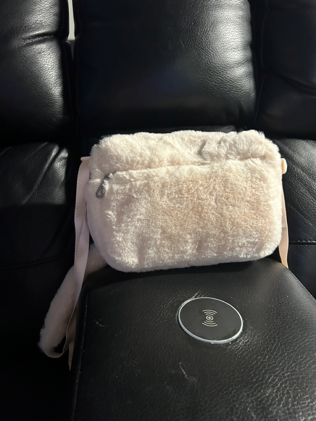 Nike Faux Fur Pale Pink Crossbody Bag - photo 2