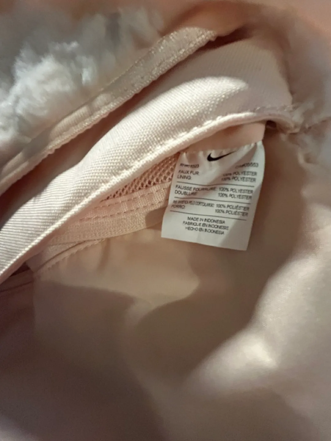 Nike Faux Fur Pale Pink Crossbody Bag image indicator(5)