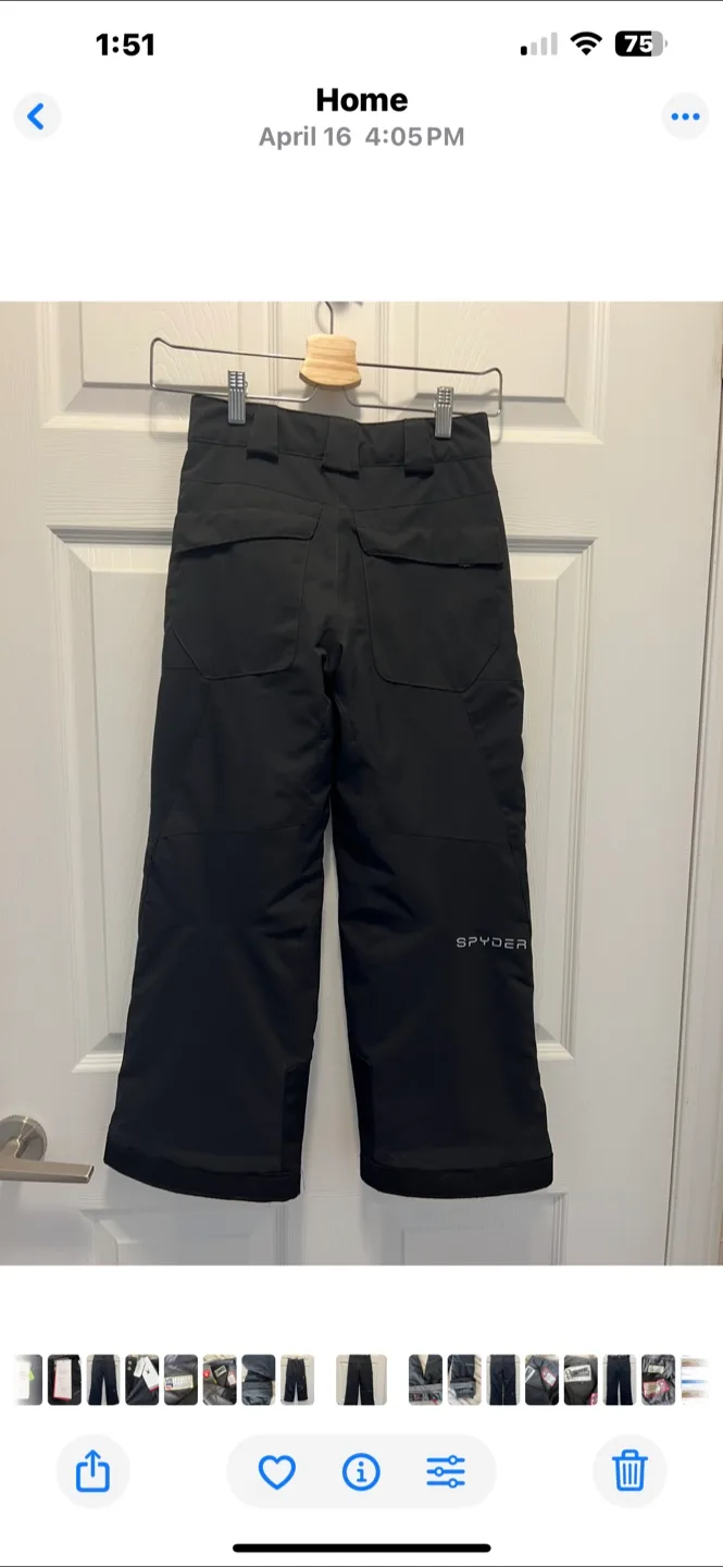 Spyder ski pants thumbnail