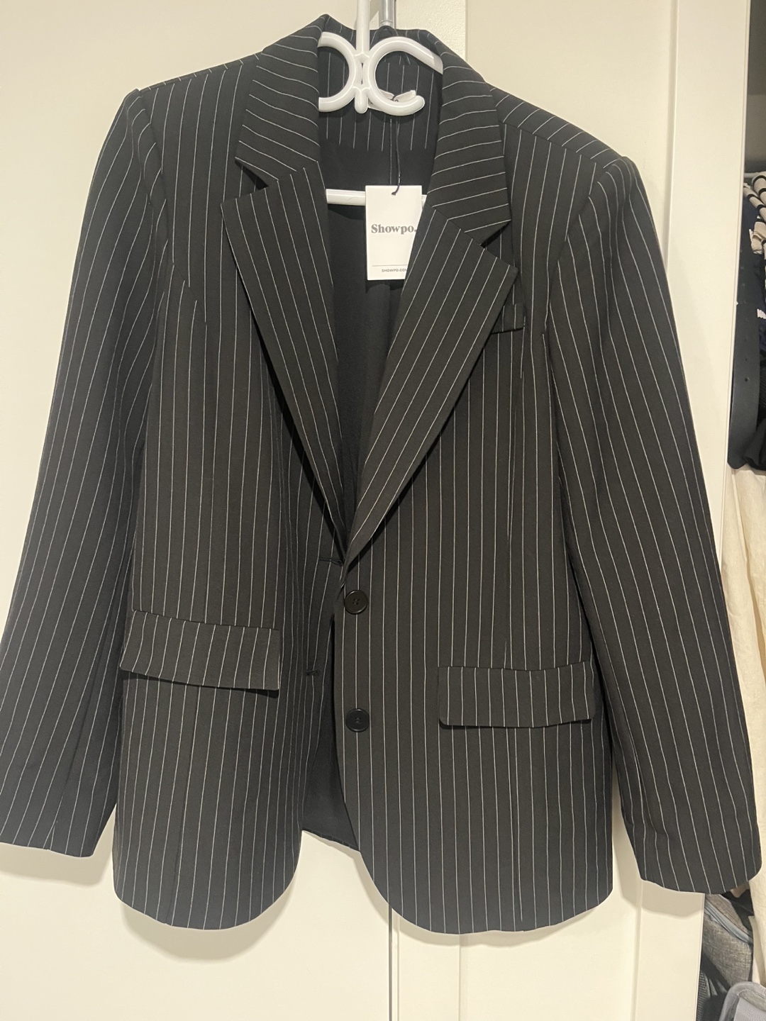 Showpo Pinstripe Blazer - Size 6
