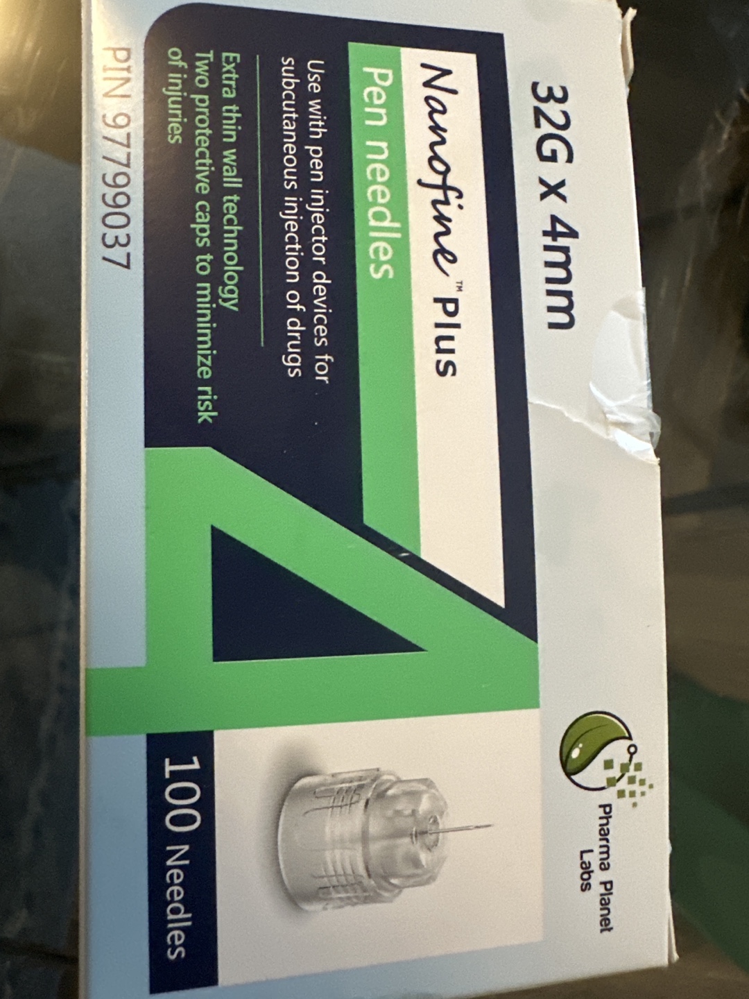 Nanofine Plus 32G x 4mm Pen Needles - New