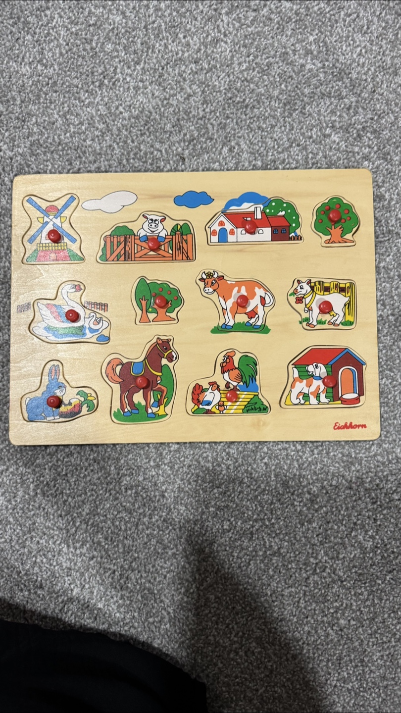 Eichhorn Wooden Farm Animal Puzzle