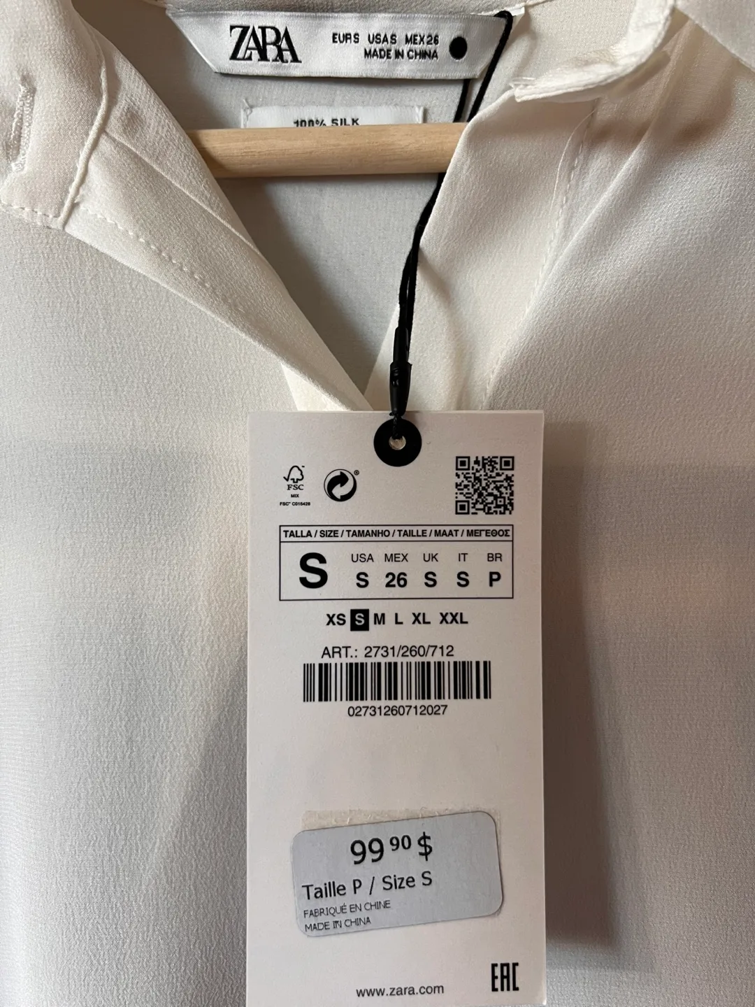 Zara Silk Blouse - brand new with tag image indicator(3)