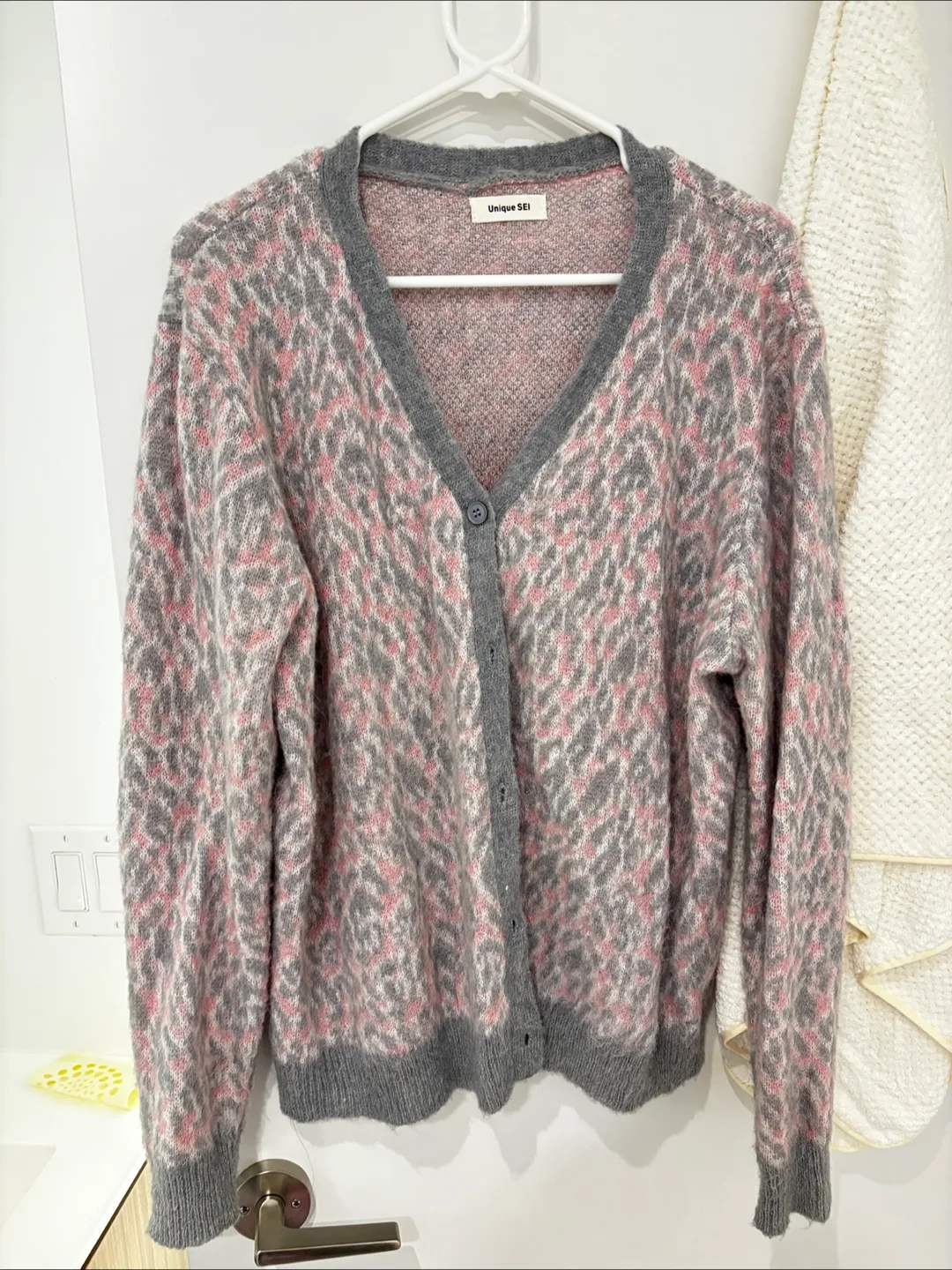 Pink & Grey Cardigan thumbnail