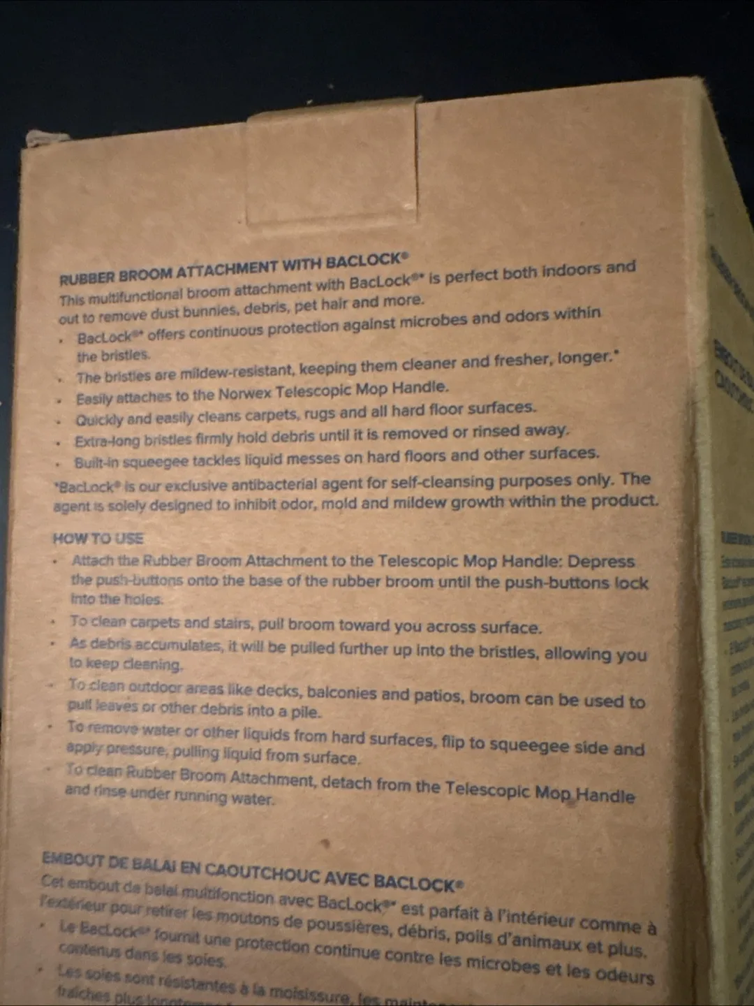 NEW Norwex Rubber Broom Attachment with BacLock image indicator(3)