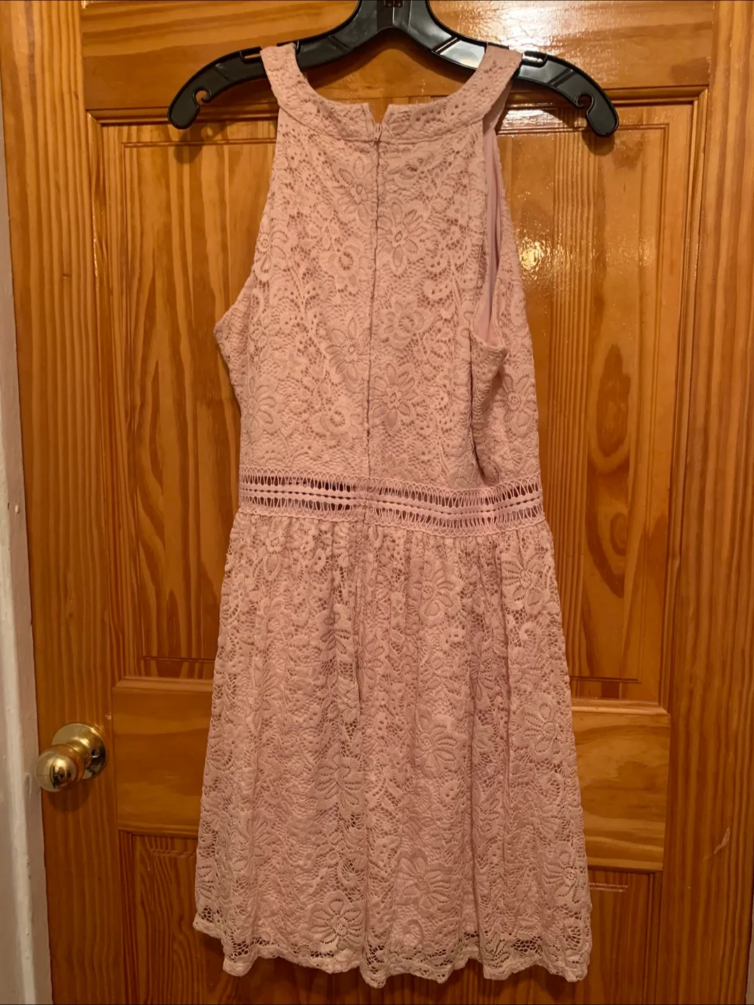 Pink Lace Halter Dress thumbnail