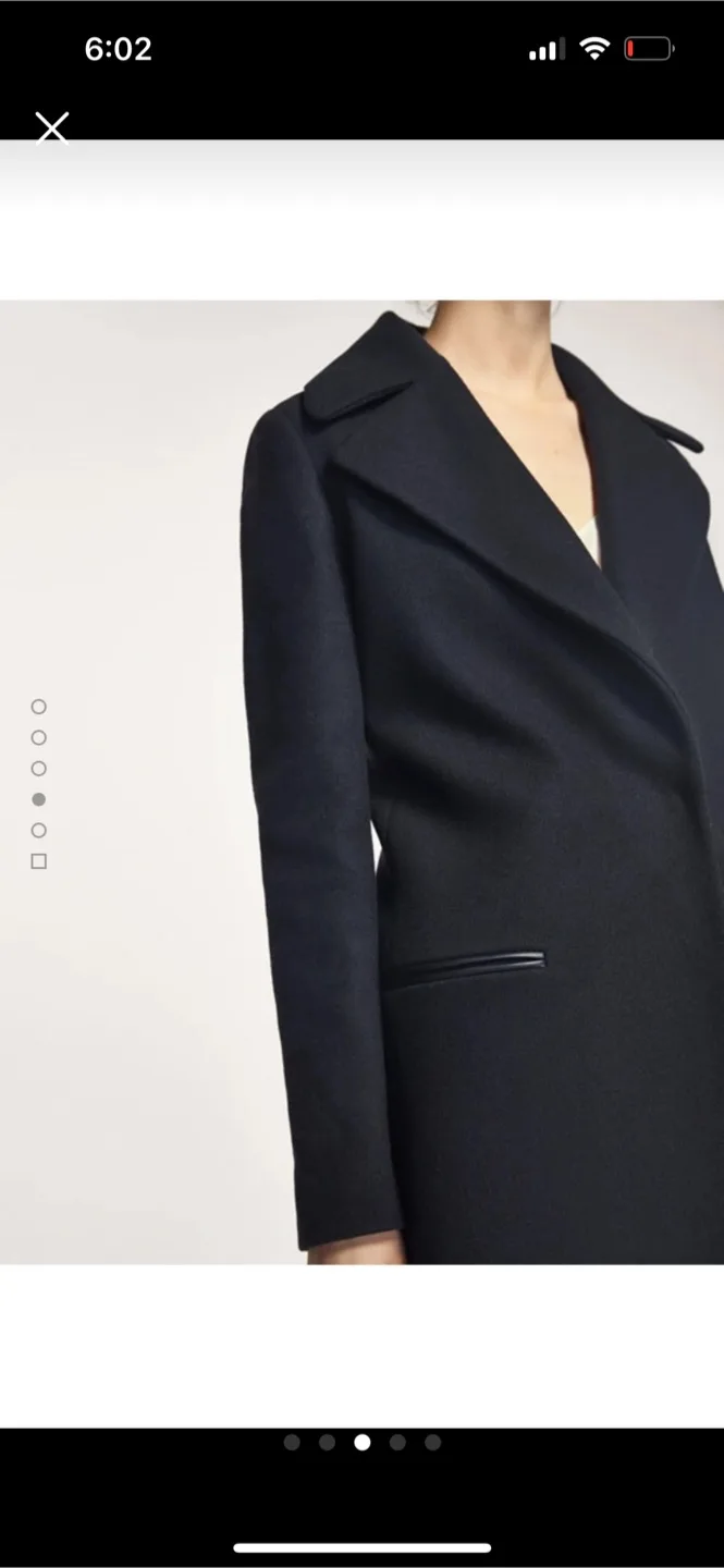 Massimo Dutti Wool Blend Coat - black image indicator(3)