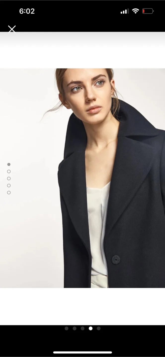 Massimo Dutti Wool Blend Coat - black image indicator(4)