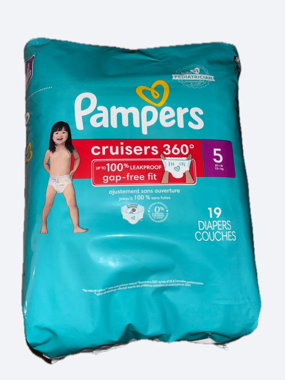 Pampers Cruisers 360° Size 5 Diapers (19 count) thumbnail