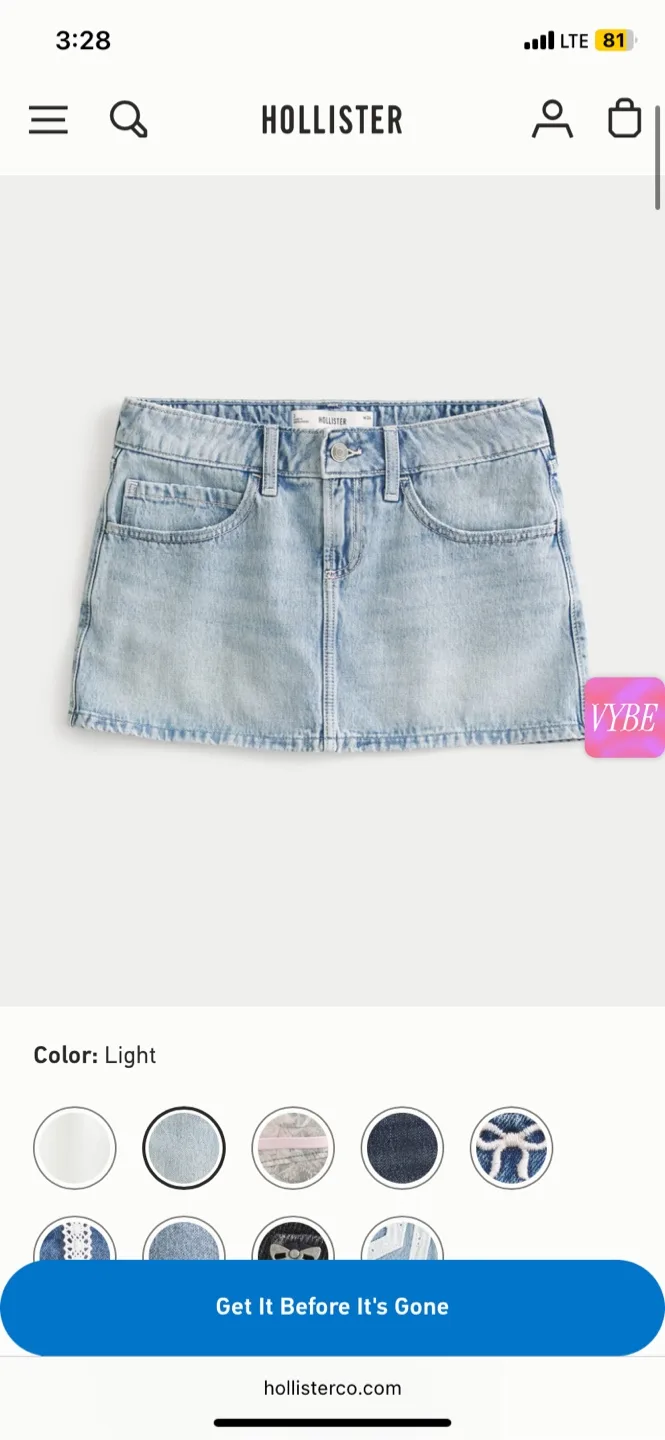 Hollister Denim Mini Skirt image indicator(6)
