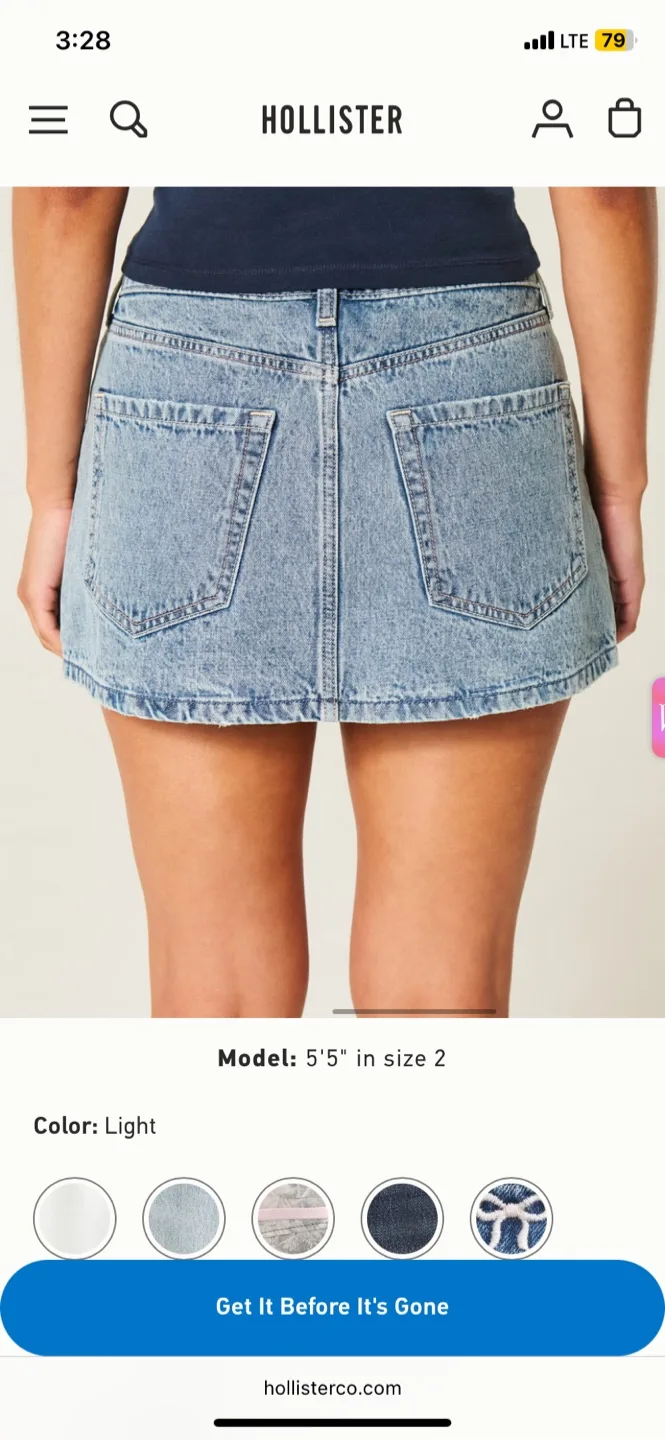 Hollister Denim Mini Skirt image indicator(7)