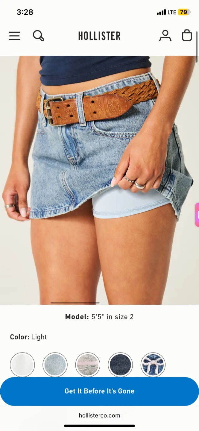 Hollister Denim Mini Skirt image indicator(8)