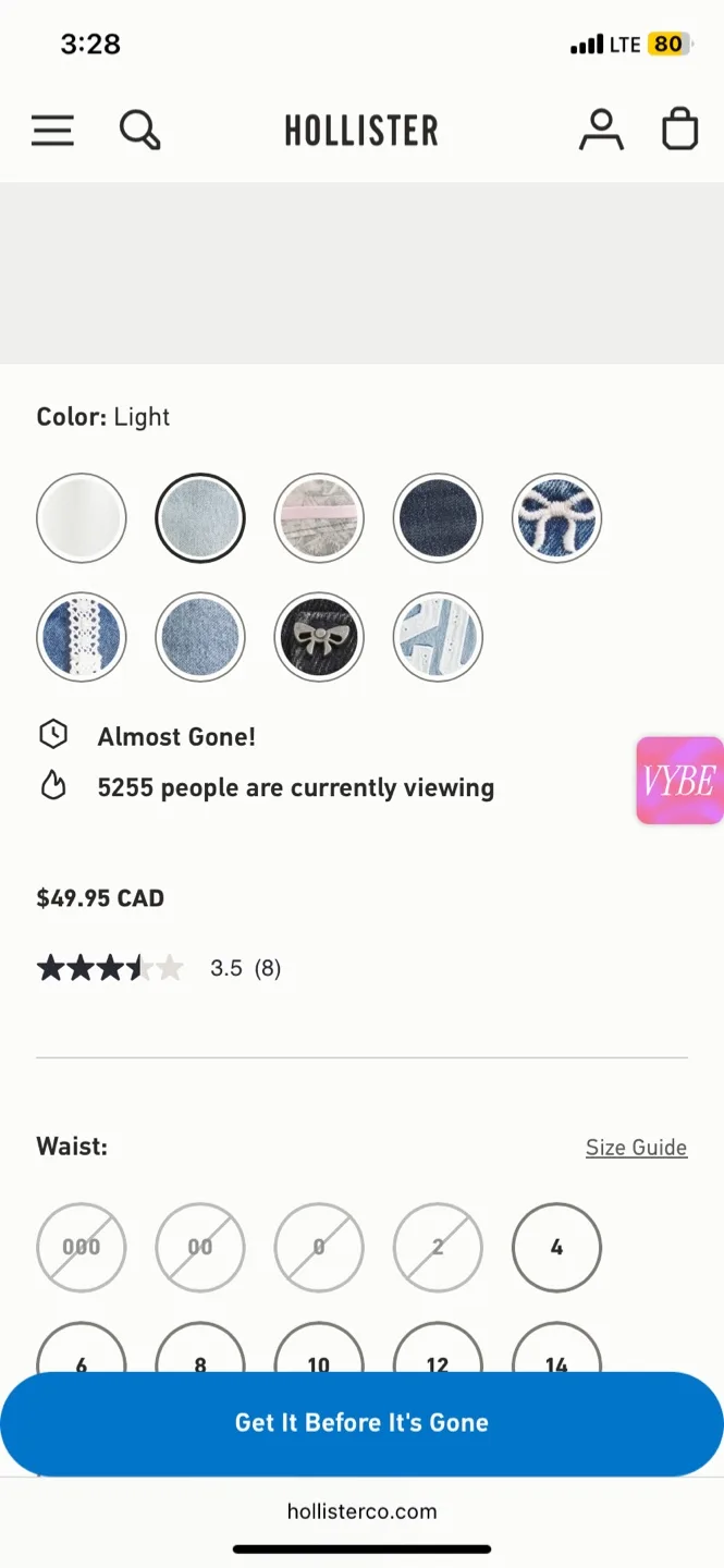 Hollister Denim Mini Skirt image indicator(9)