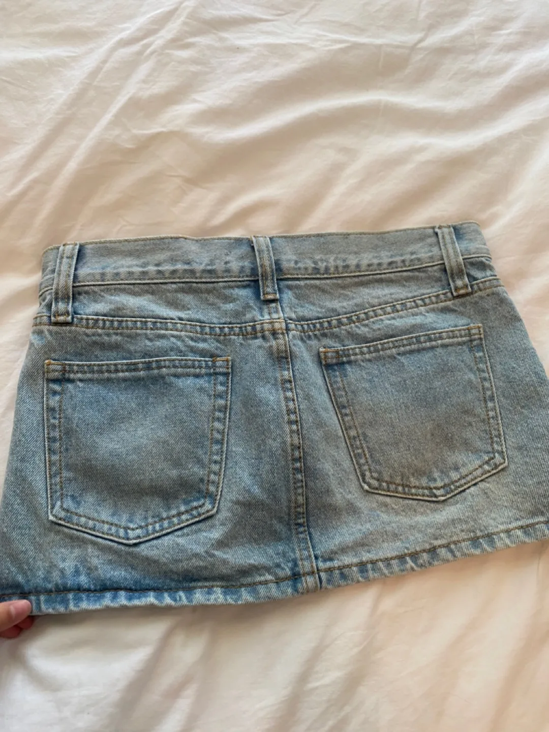 Brandy Melville Denim Mini Skirt - Size Small image indicator(2)