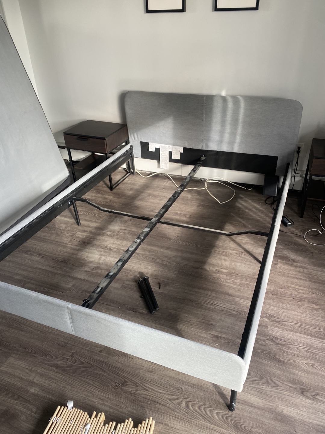 Queen size Bed Frame - Grey