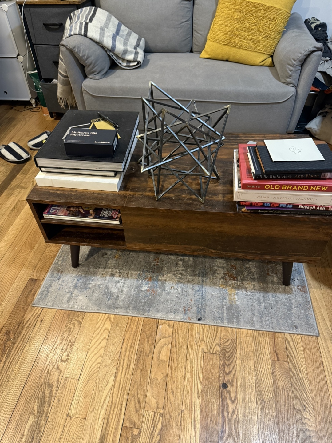 WLIVE Lift Top Coffee Table - Rustic Brown - photo 2