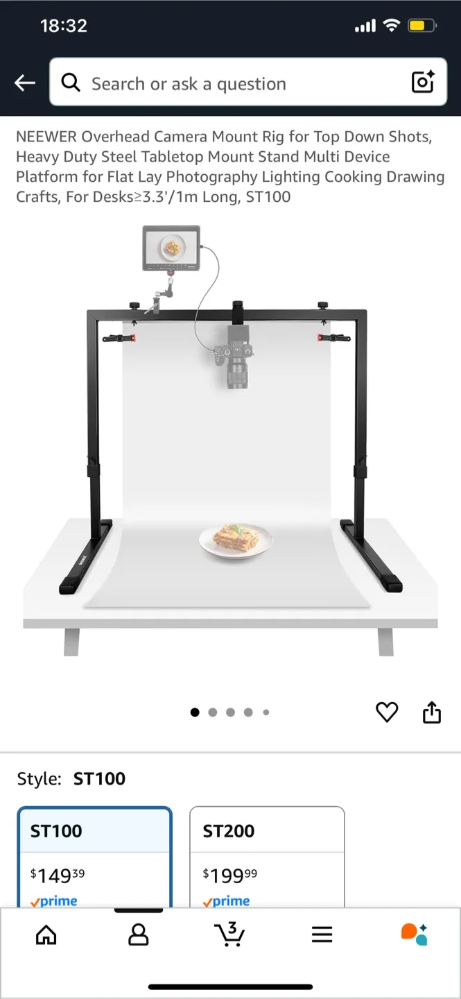NEEWER Overhead Camera Mount Rig ST100 thumbnail
