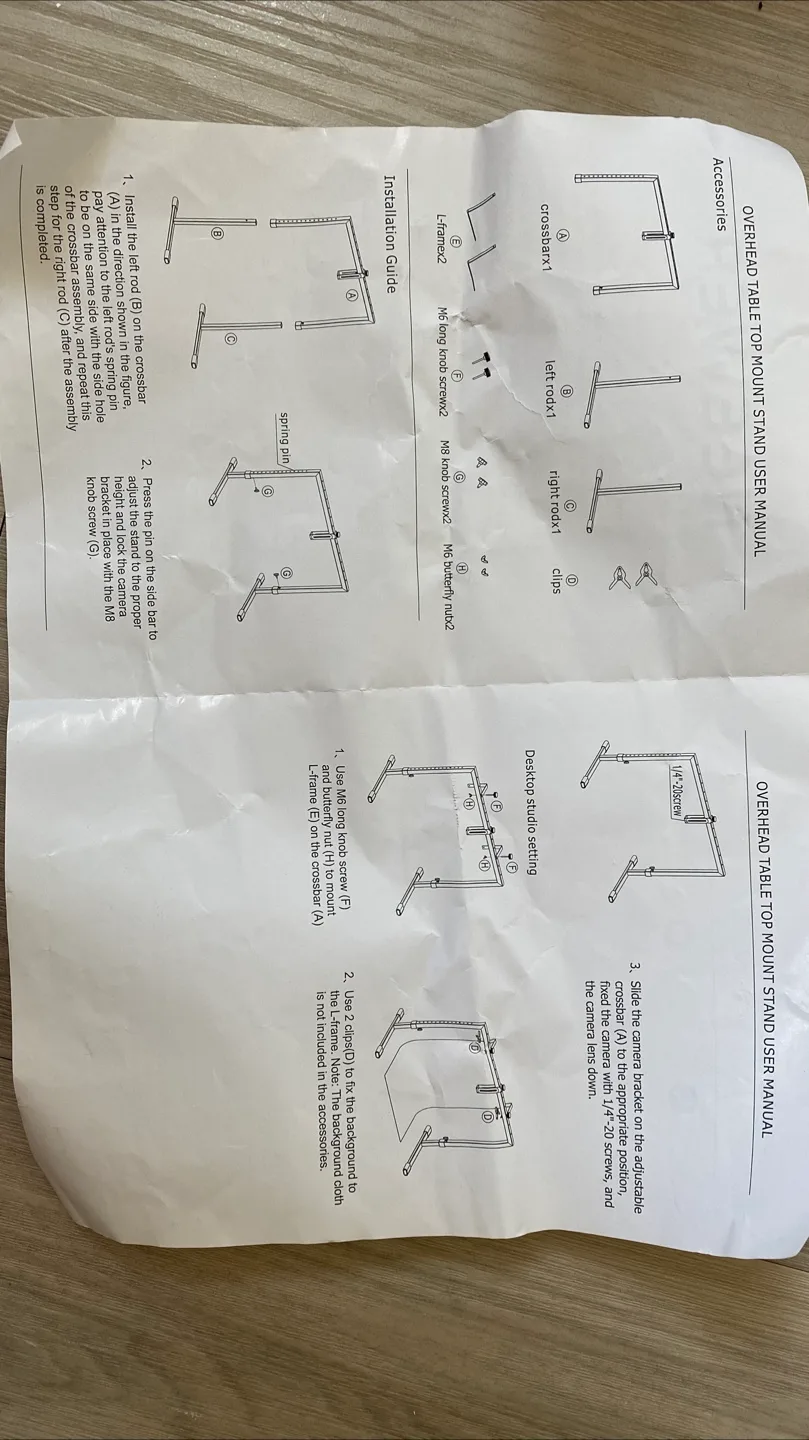 NEEWER Overhead Camera Mount Rig ST100 image indicator(5)