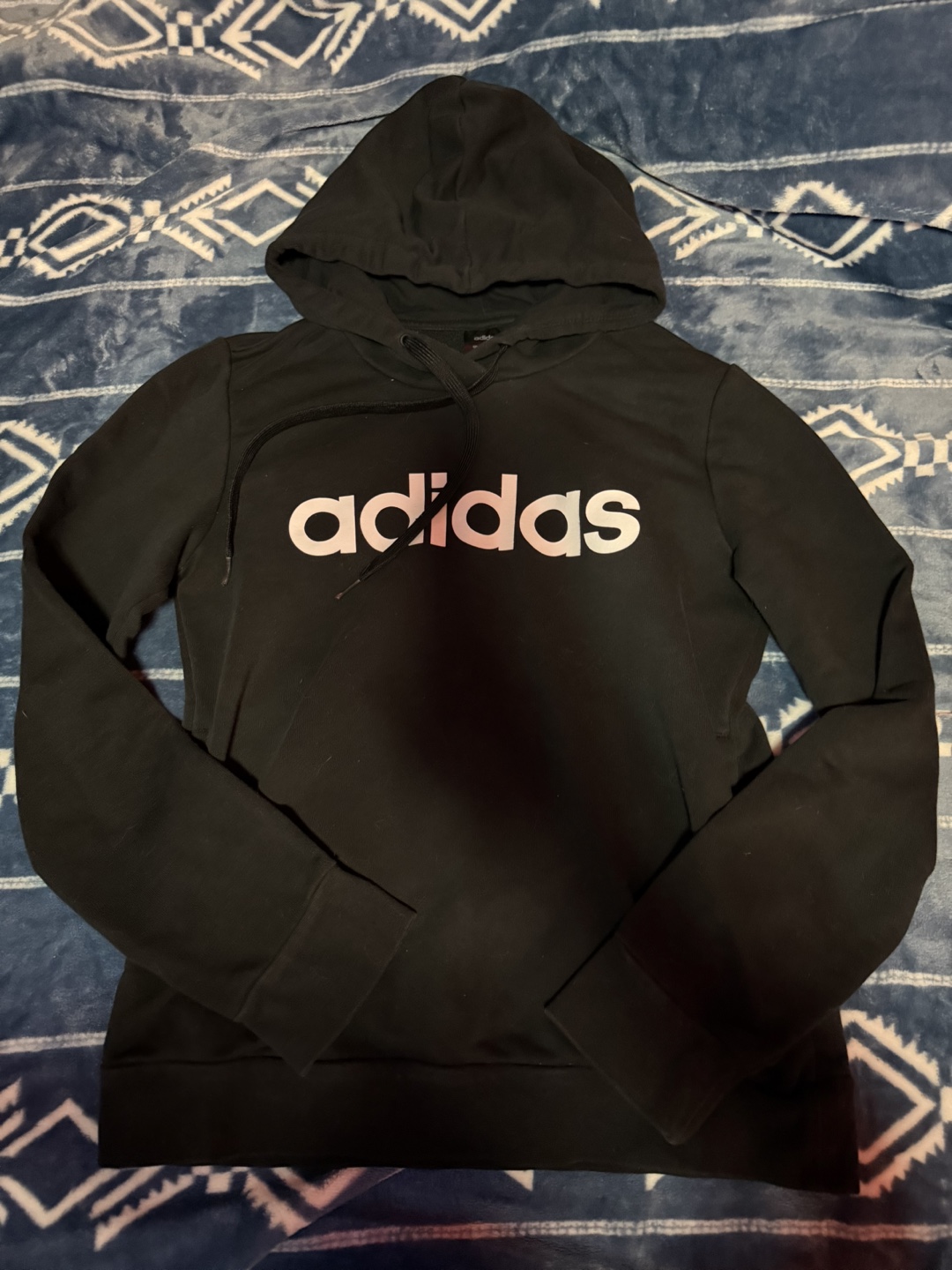 Adidas Black Hoodie - Size S