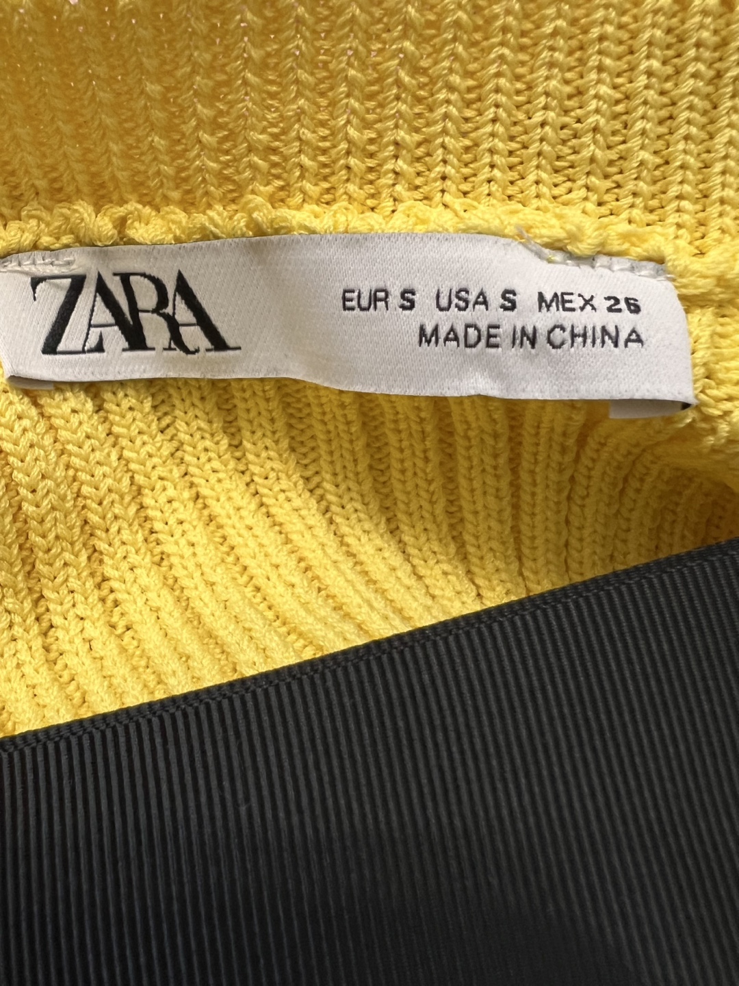 Zara Yellow Ribbed Knit Dress - Size S - photo 3