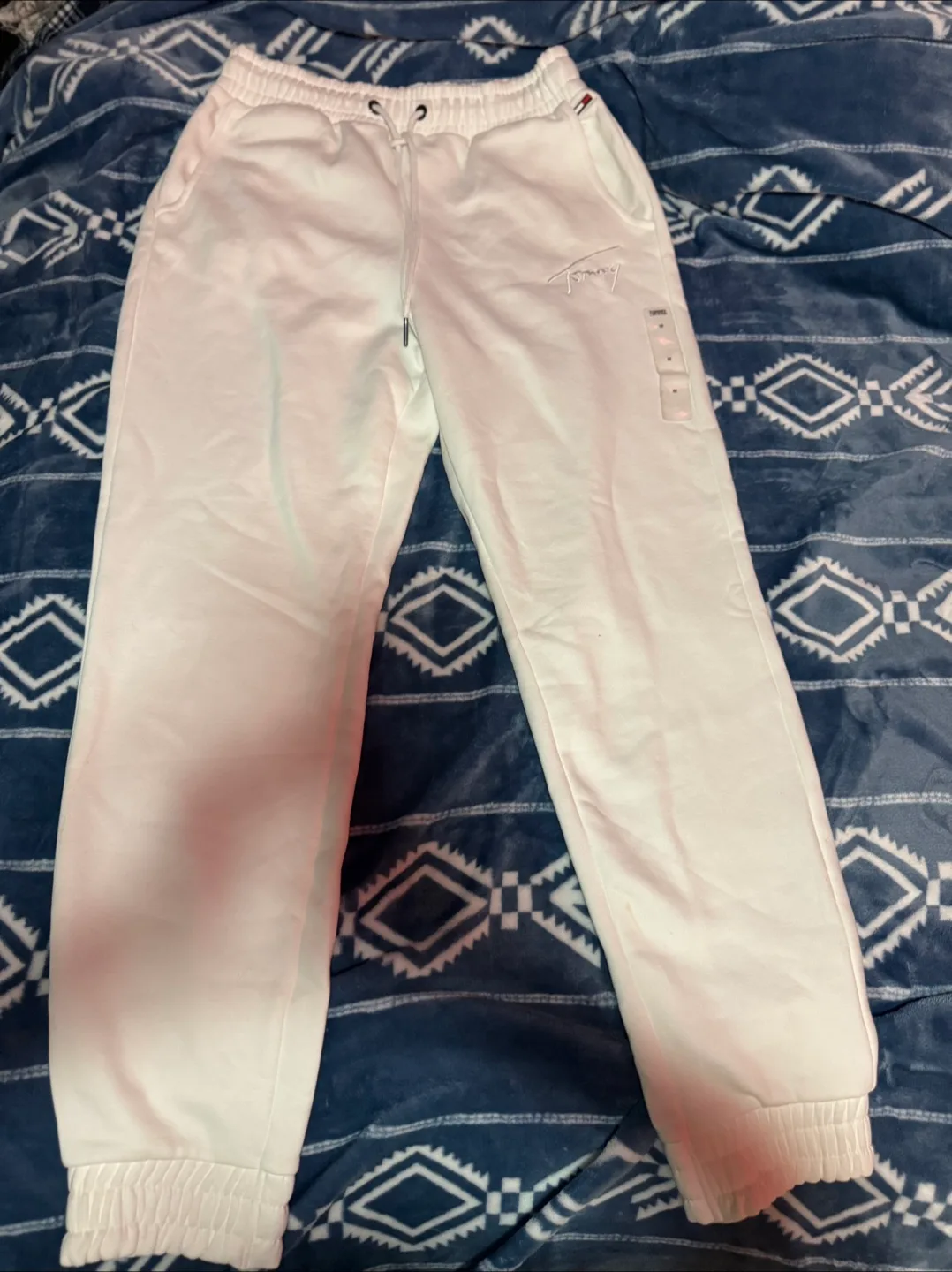 Tommy White Sweatpants - Size M thumbnail