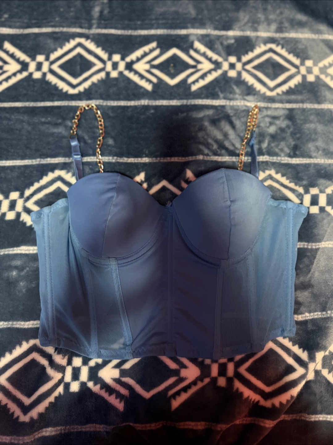 Blue Corset Top