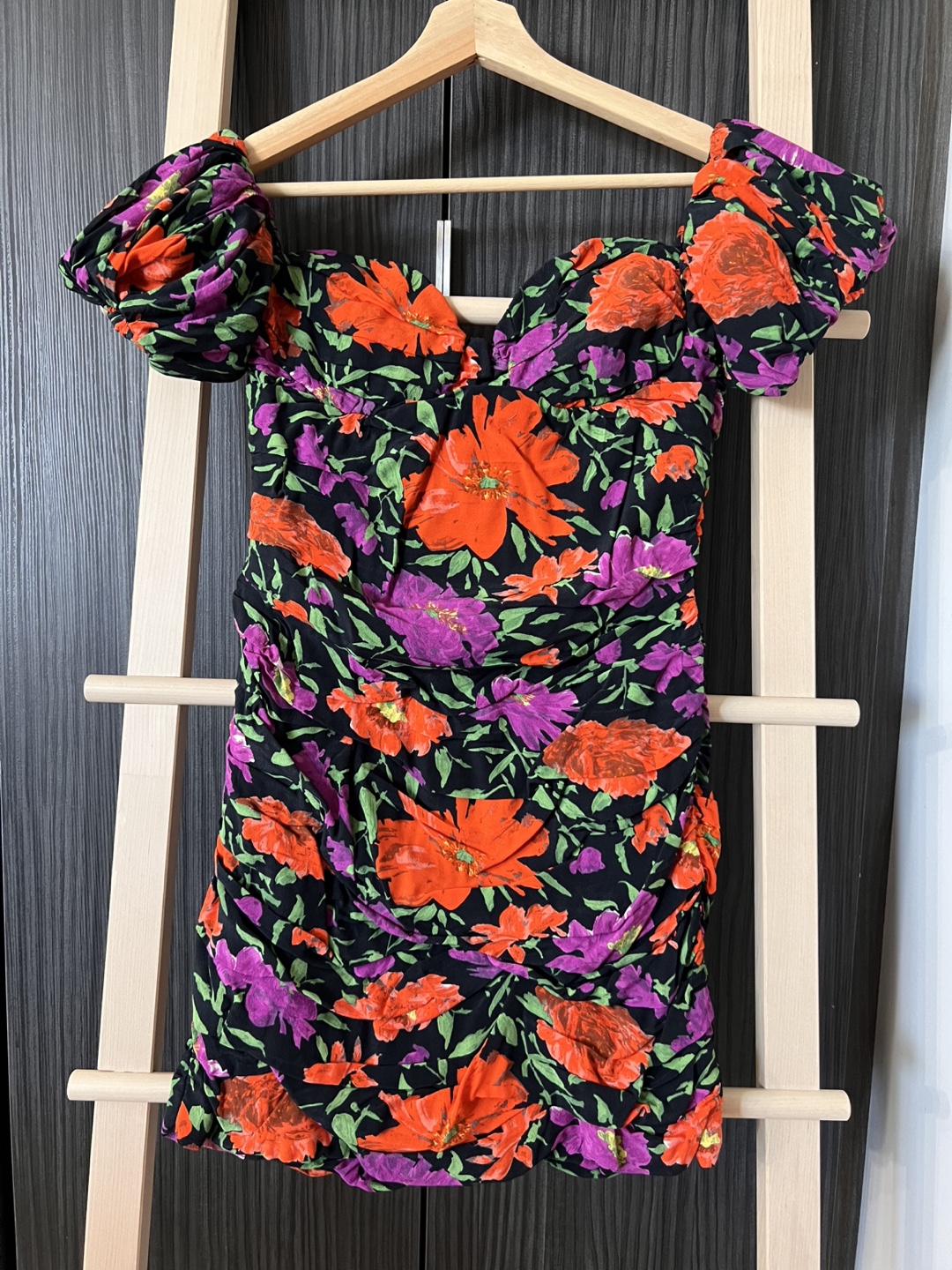Zara Floral Print Mini Dress - Size M