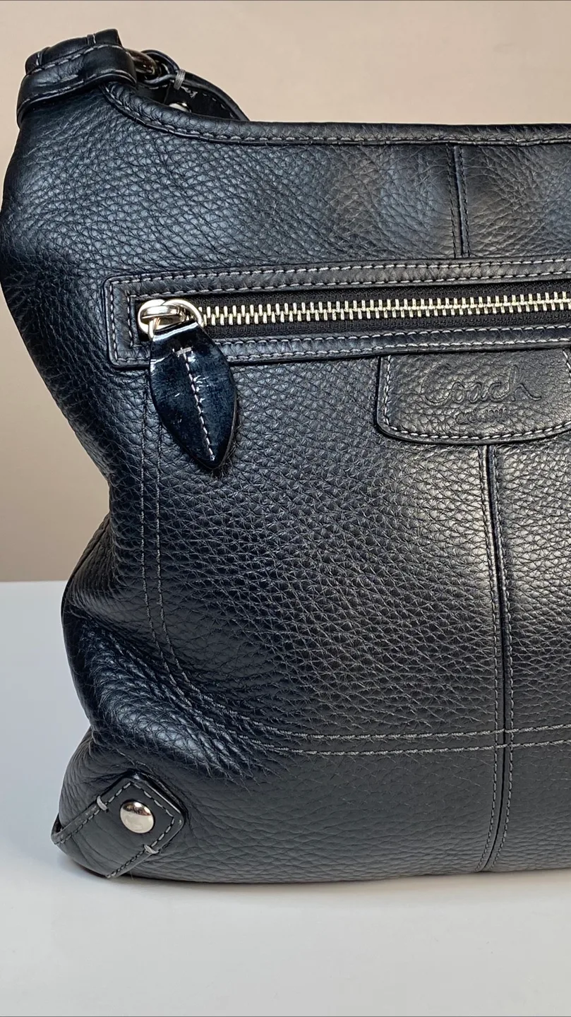 Coach Black Leather Shoulder Bag image indicator(3)