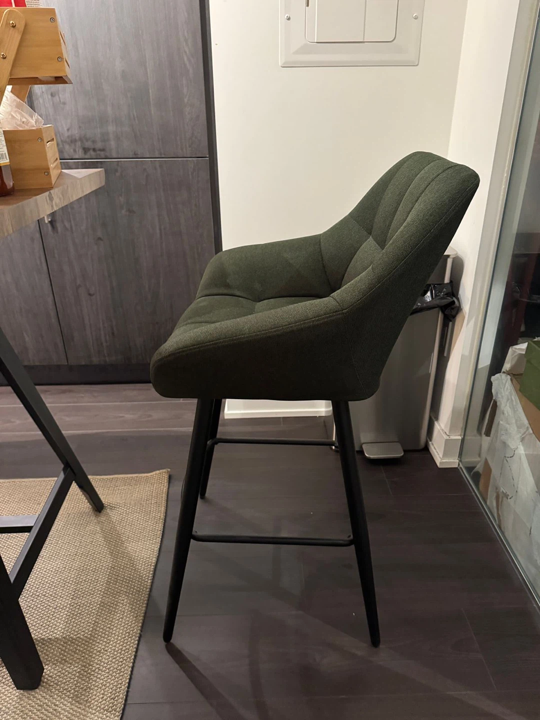 Green Upholstered Bar Stool - photo 2
