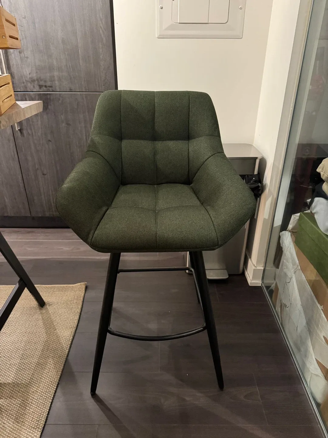 Green Upholstered Bar Stool thumbnail