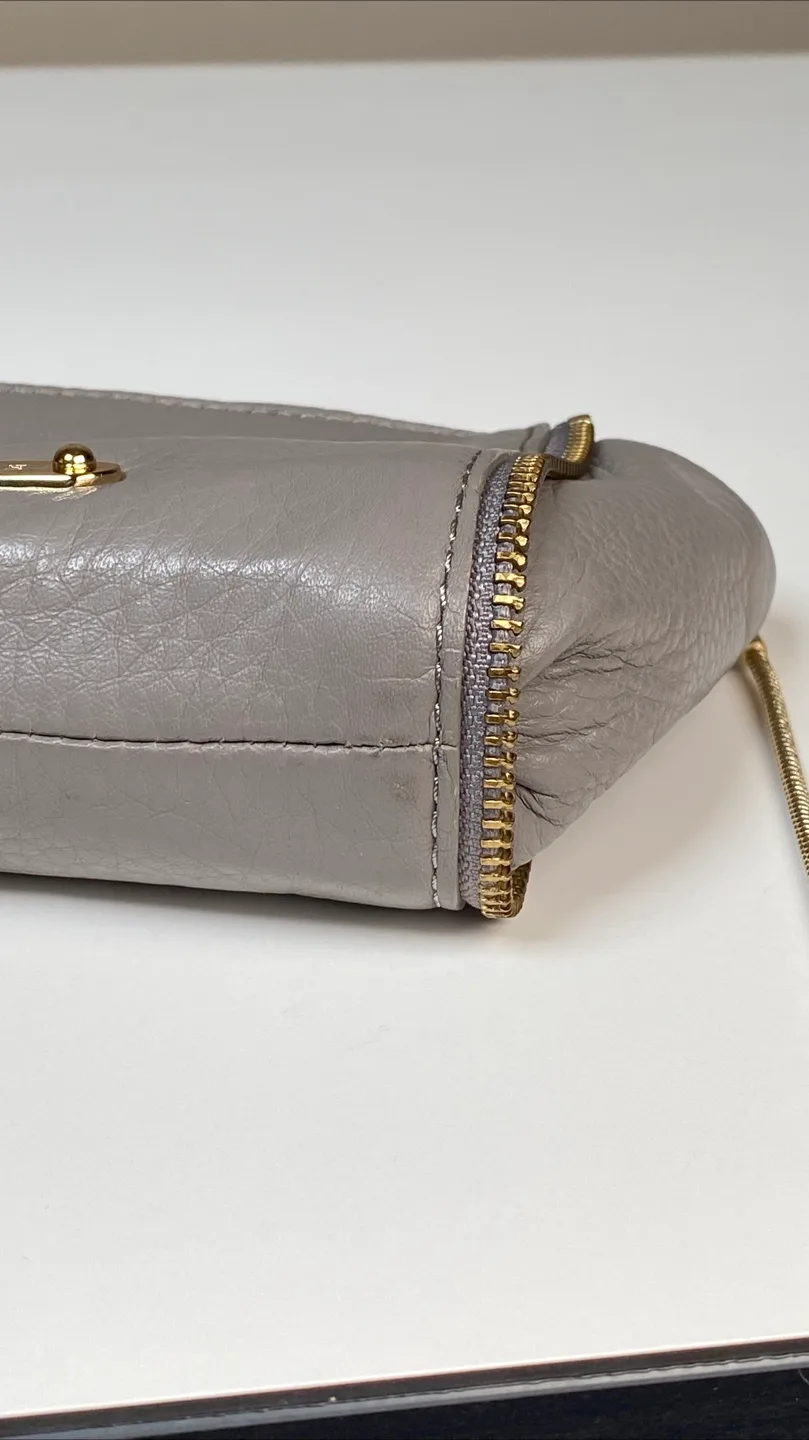 Rare Vintage Juicy Couture Grey Leather Crossbody Bag image indicator(6)