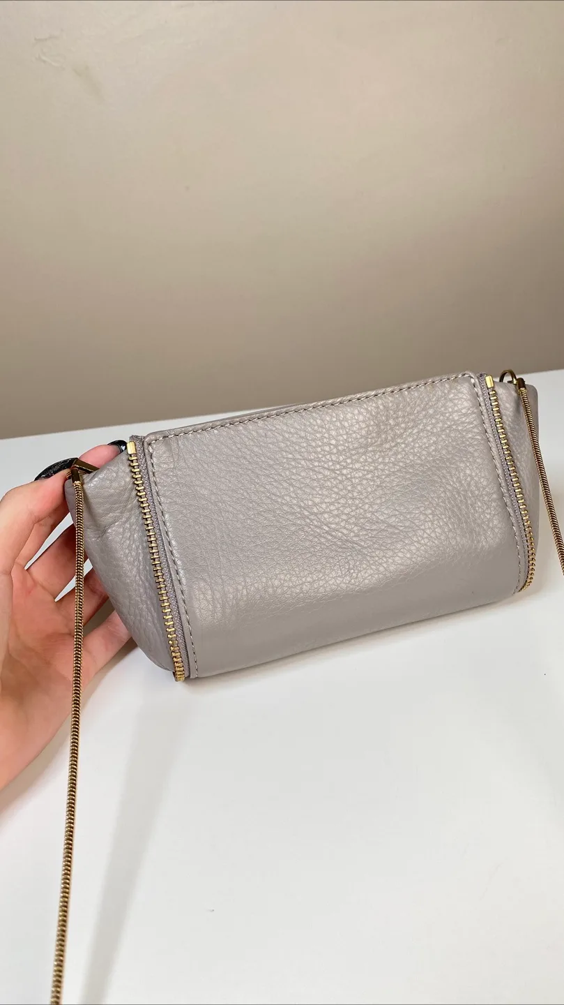 Rare Vintage Juicy Couture Grey Leather Crossbody Bag image indicator(5)