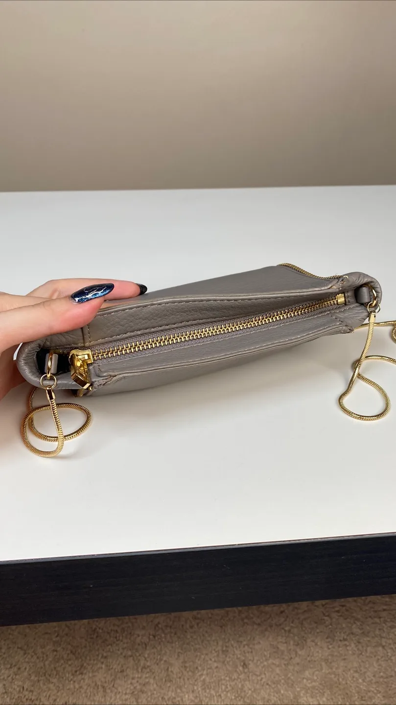 Rare Vintage Juicy Couture Grey Leather Crossbody Bag image indicator(10)