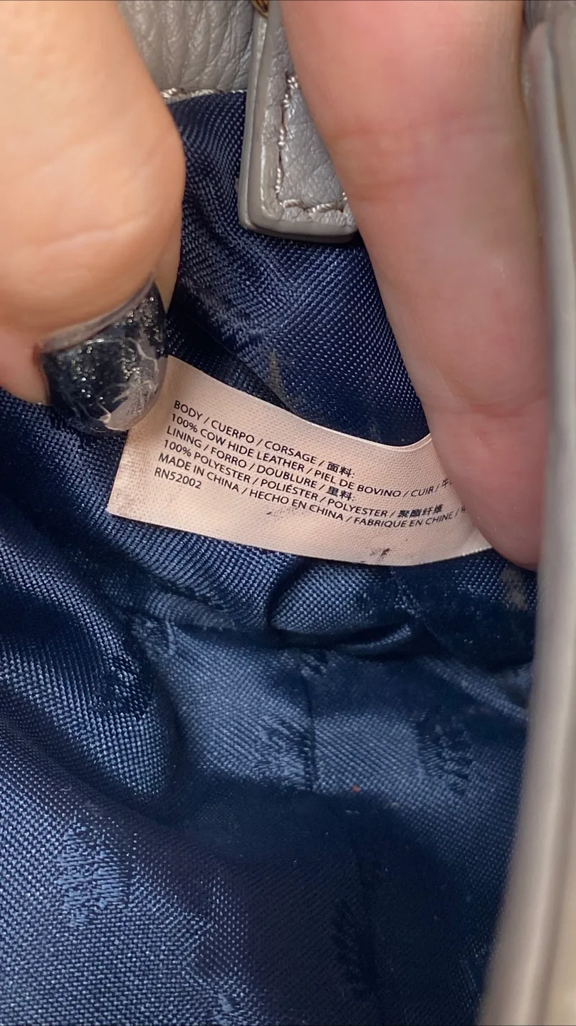 Rare Vintage Juicy Couture Grey Leather Crossbody Bag image indicator(7)