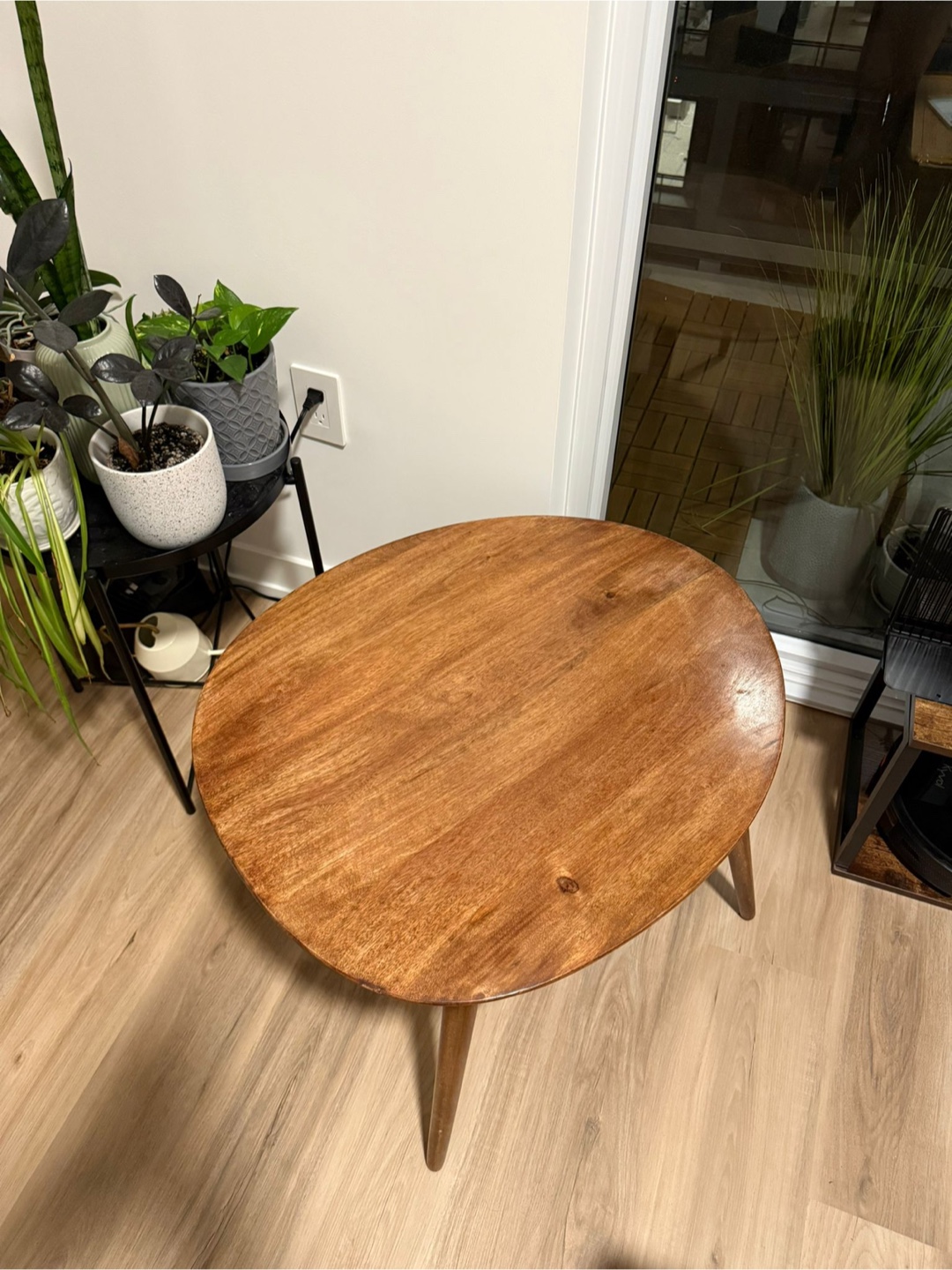 Beveled Wooden Oval Side Table Zara Home - photo 2