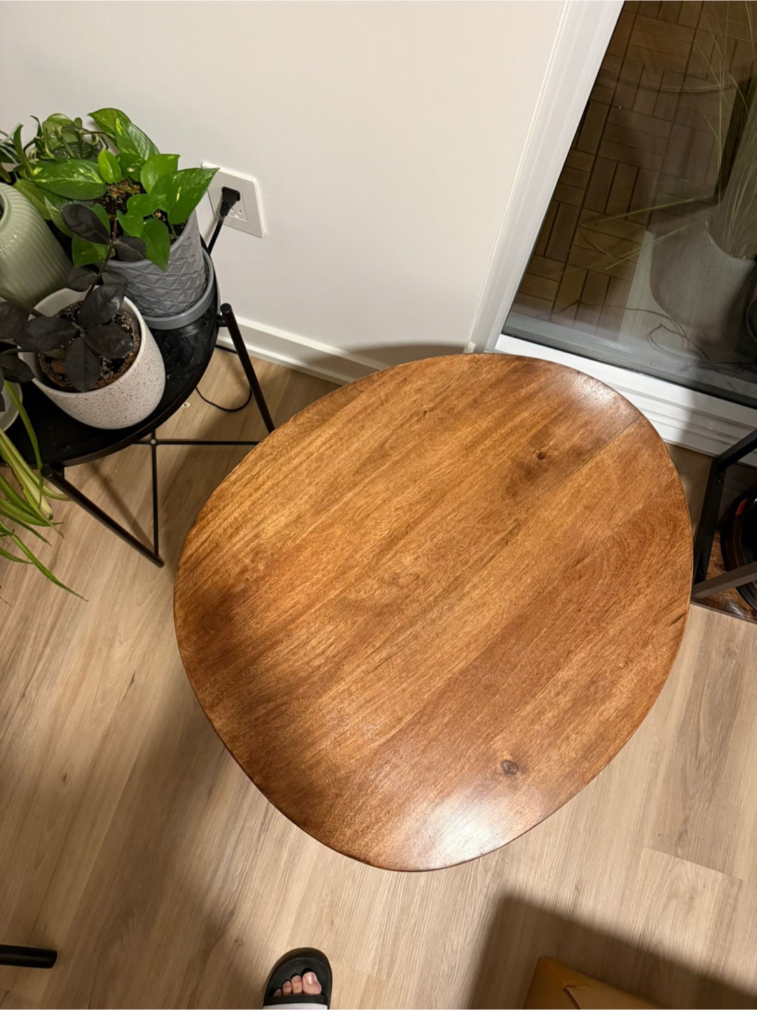 Beveled Wooden Oval Side Table Zara Home - photo 3