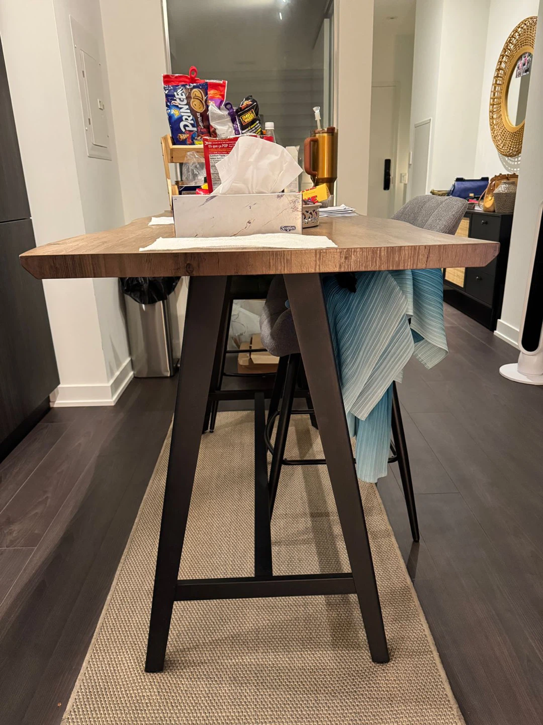 Wood Dining Table with Black Legs - photo 2