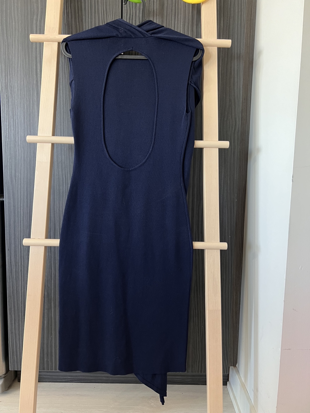 Zara Navy Blue Knit Dress With Cape- brand new with tag - photo 2