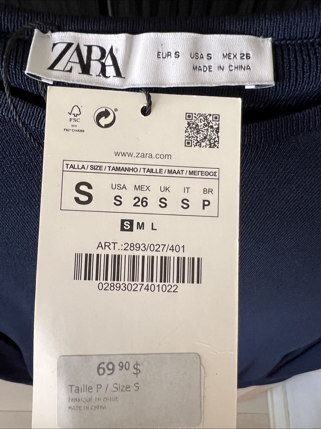 Zara Navy Blue Knit Dress With Cape- brand new with tag - photo 4