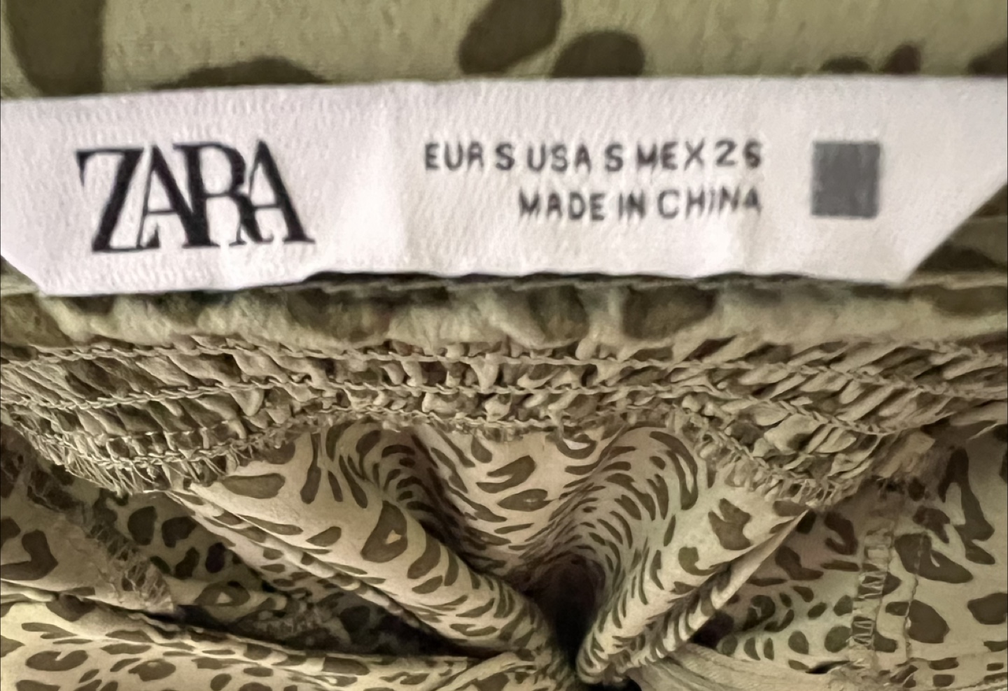 Zara Animal Print Dress with Zipper - Size S - photo 3