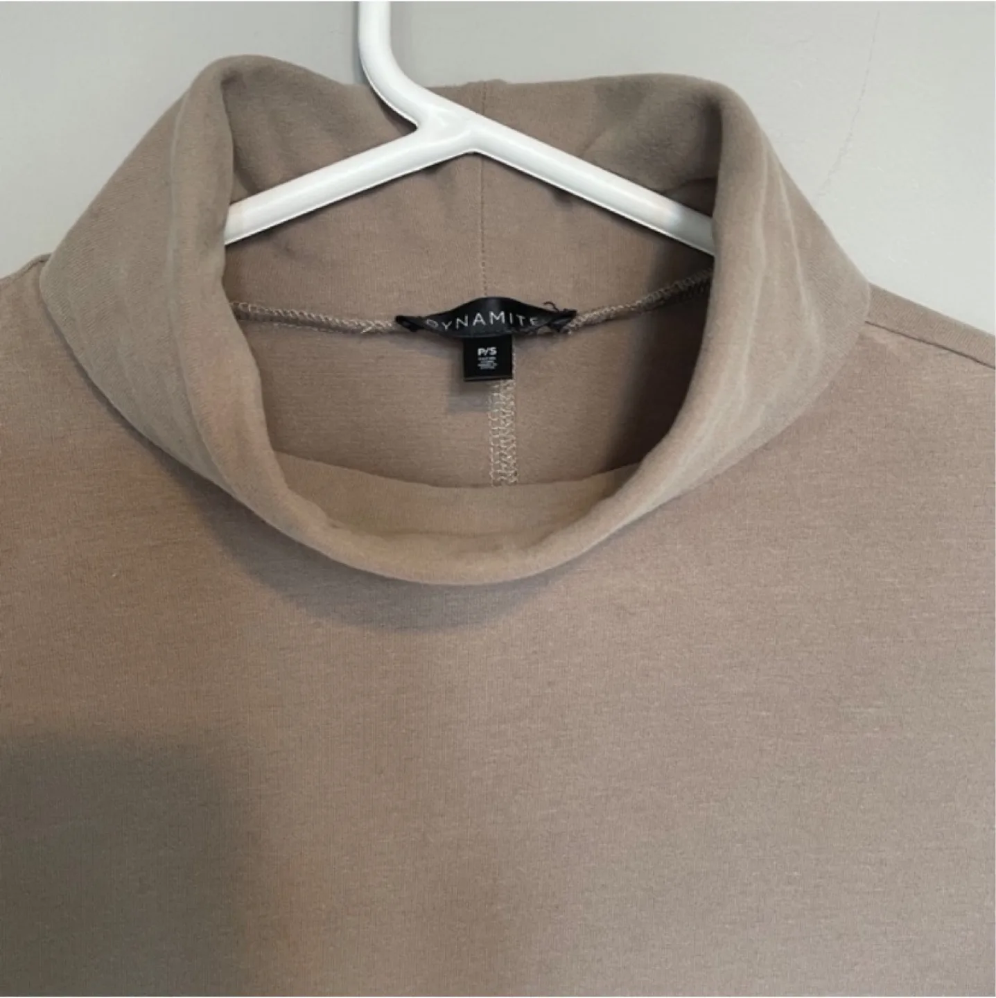 Dynamite mock neck long sleeve cotton top image indicator(2)