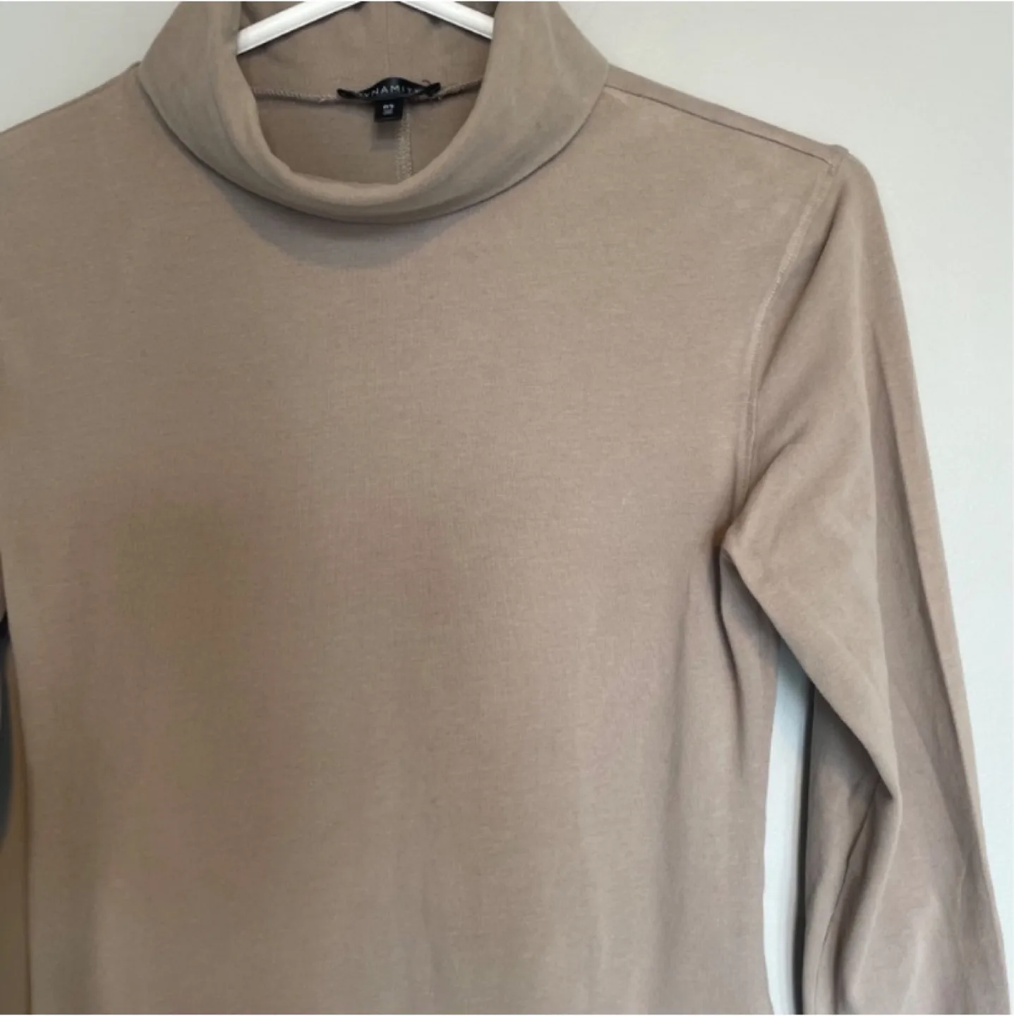 Dynamite mock neck long sleeve cotton top image indicator(4)