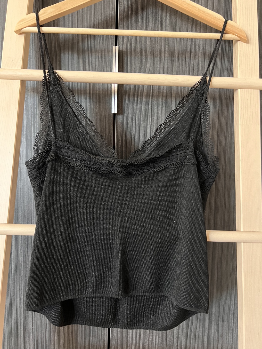 Zara Knit Black Lace Cami - Size S - photo 2